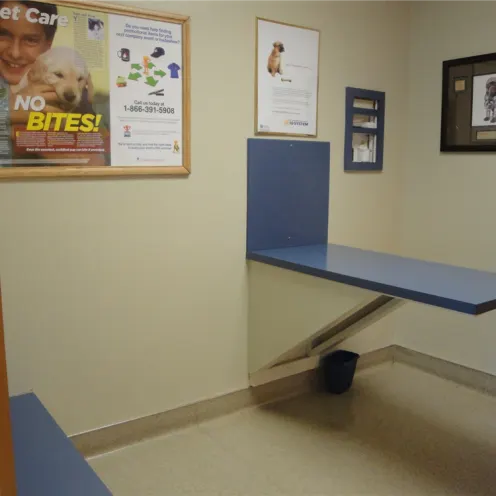 Exam room with table